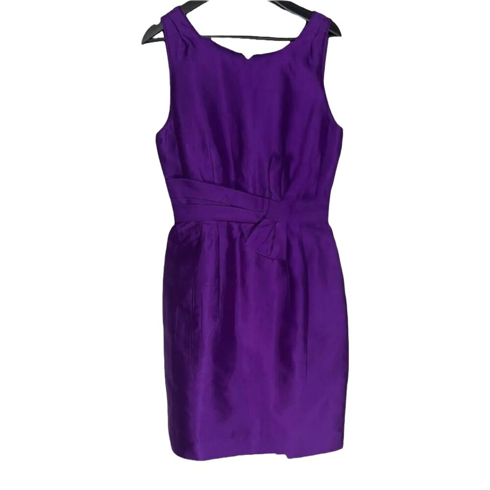 KATE SPADE PURPLE SILK-BLEND COCKTAIL DRESS
